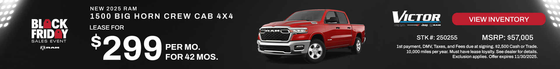 NEW 2025 RAM 1500 BIG HORN CREW CAB 