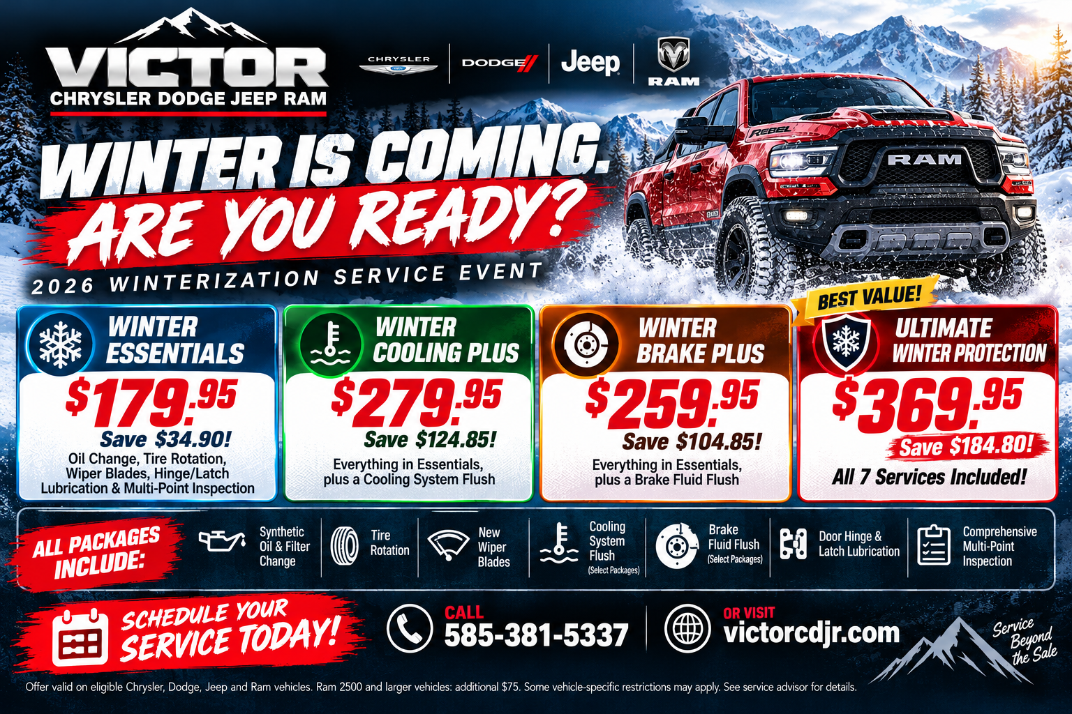 2026 Winterization Service Event - Winter Service Specials