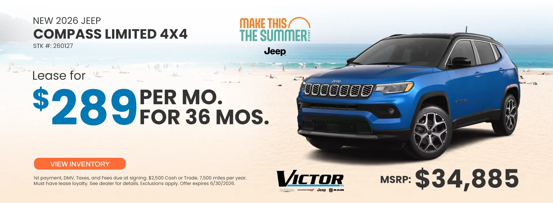2026 Jeep Compass at Victor Chrysler Dodge Jeep Ram in Victor NY