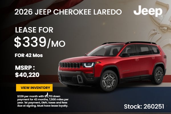 2026 jeep cherokee on offer