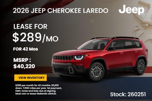 2026 jeep cherokee on offer