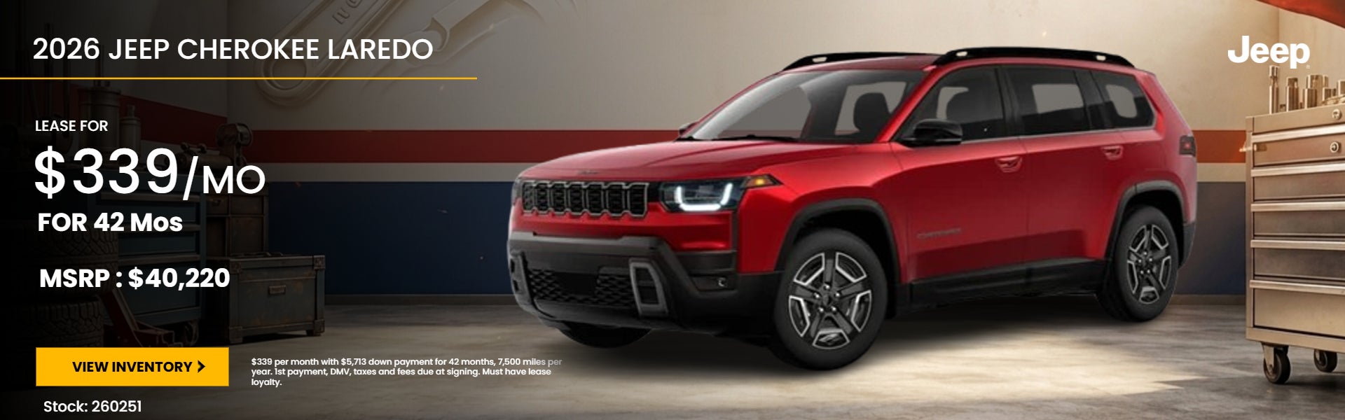 2026 jeep cherokee on offer
