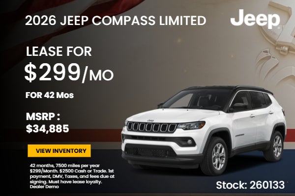 2026 jeep compass on offer