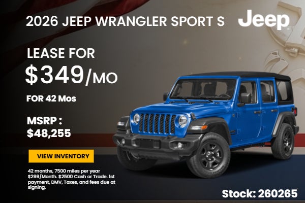 2026 jeep wrangler on offer