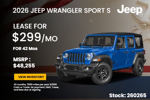 2026 jeep wrangler on offer