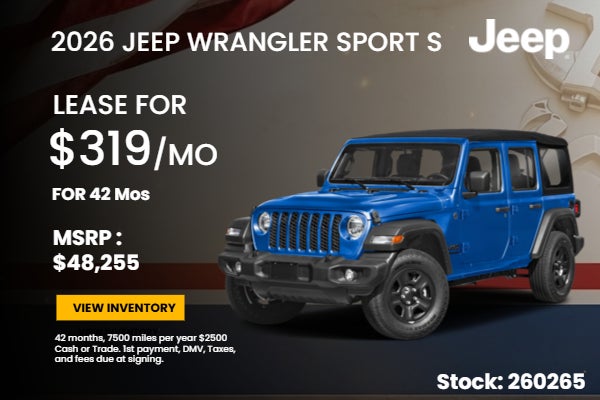 2026 jeep wrangler on offer