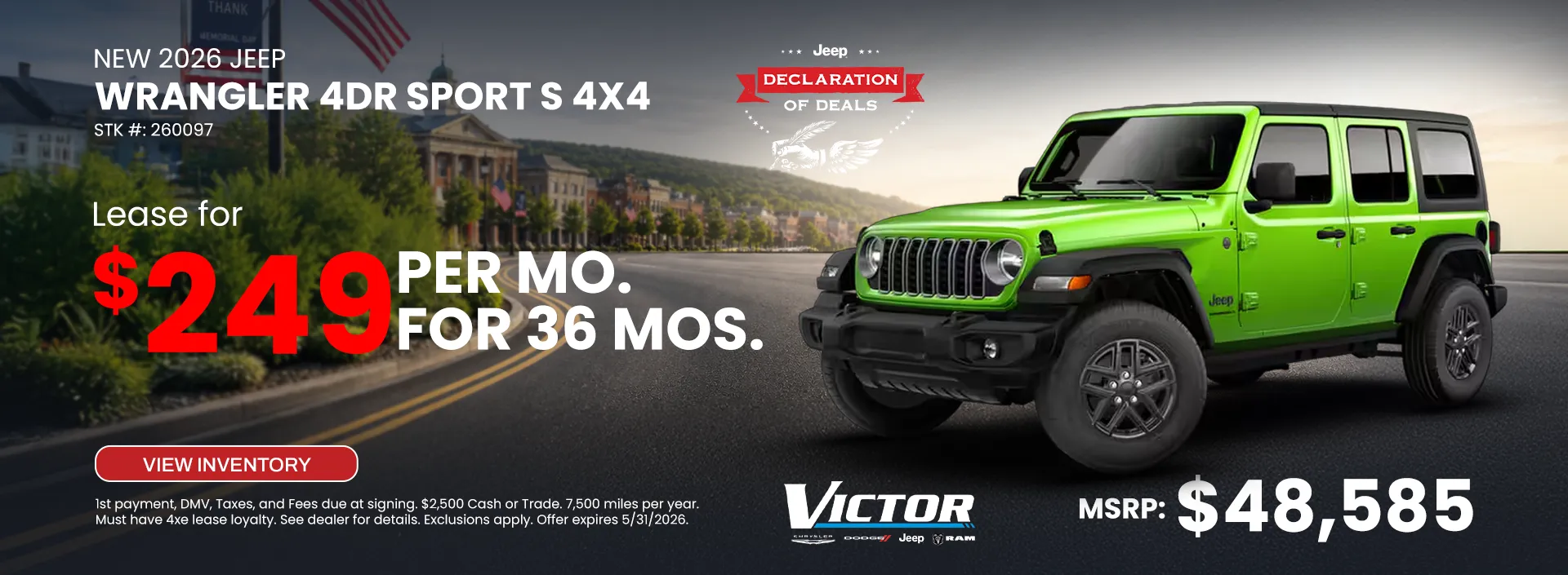 NEW 2026 JEEP WRANGLER 4DR SPORT S 4X4